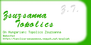 zsuzsanna topolics business card